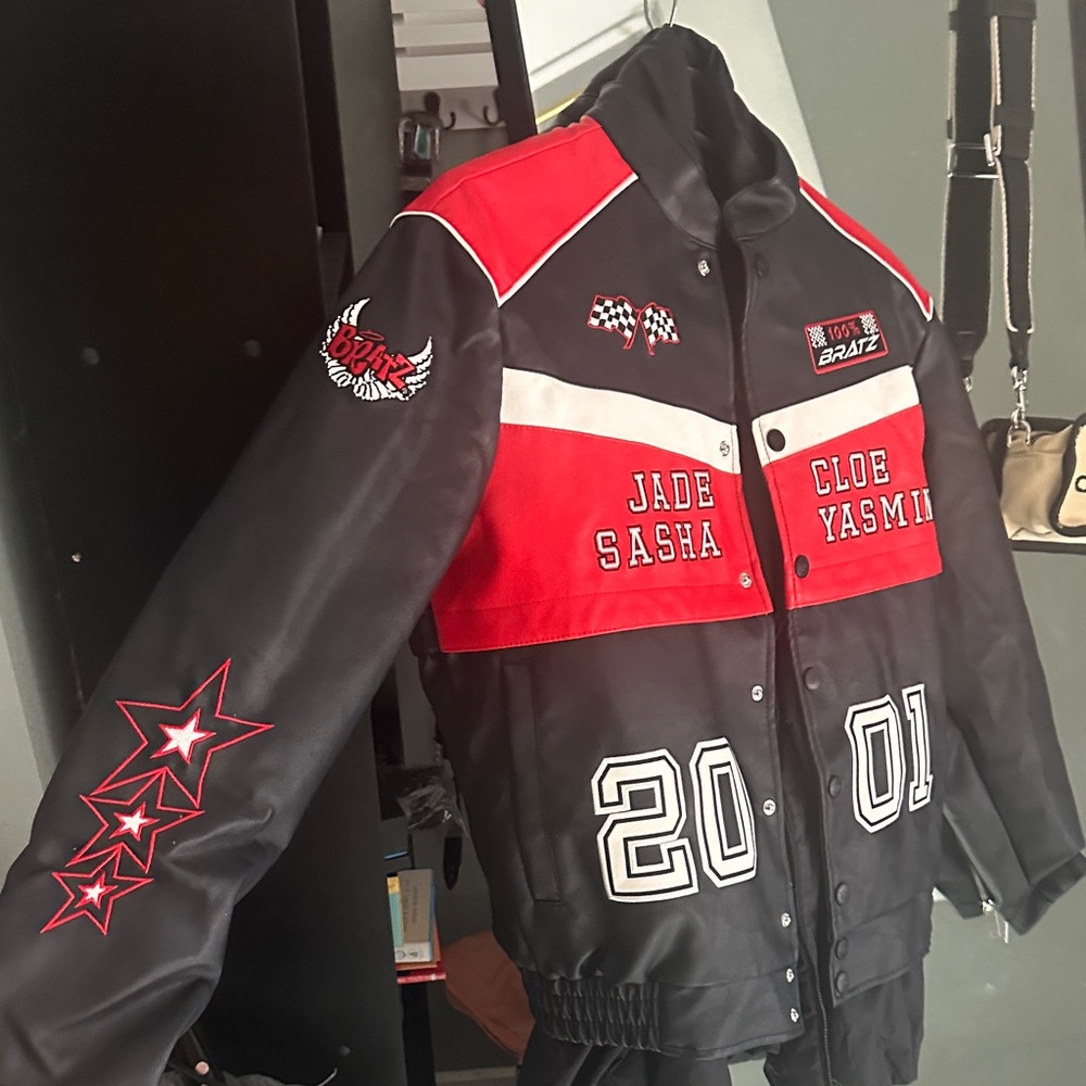 Forever 21 Black and Red Leather Jacket